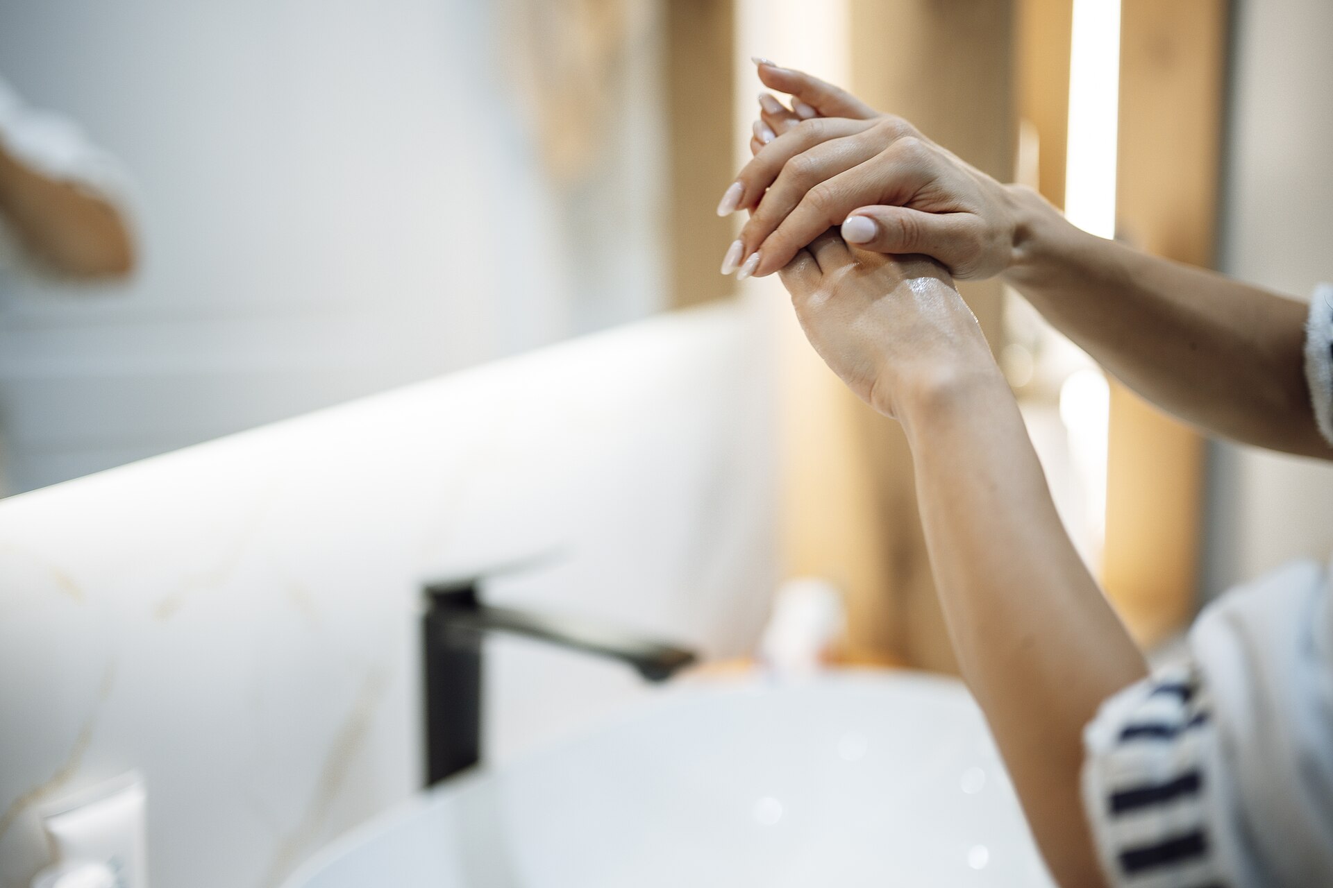 Handwashing with soap — travel and food hygiene habit during outbreak news