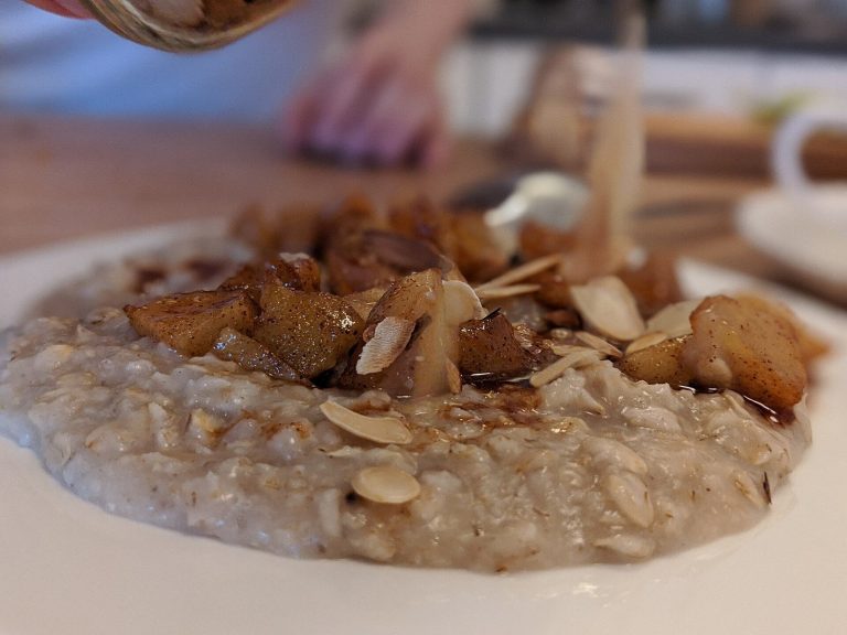 Apple cinnamon oatmeal as a heart-healthy breakfast after aortic valve replacement