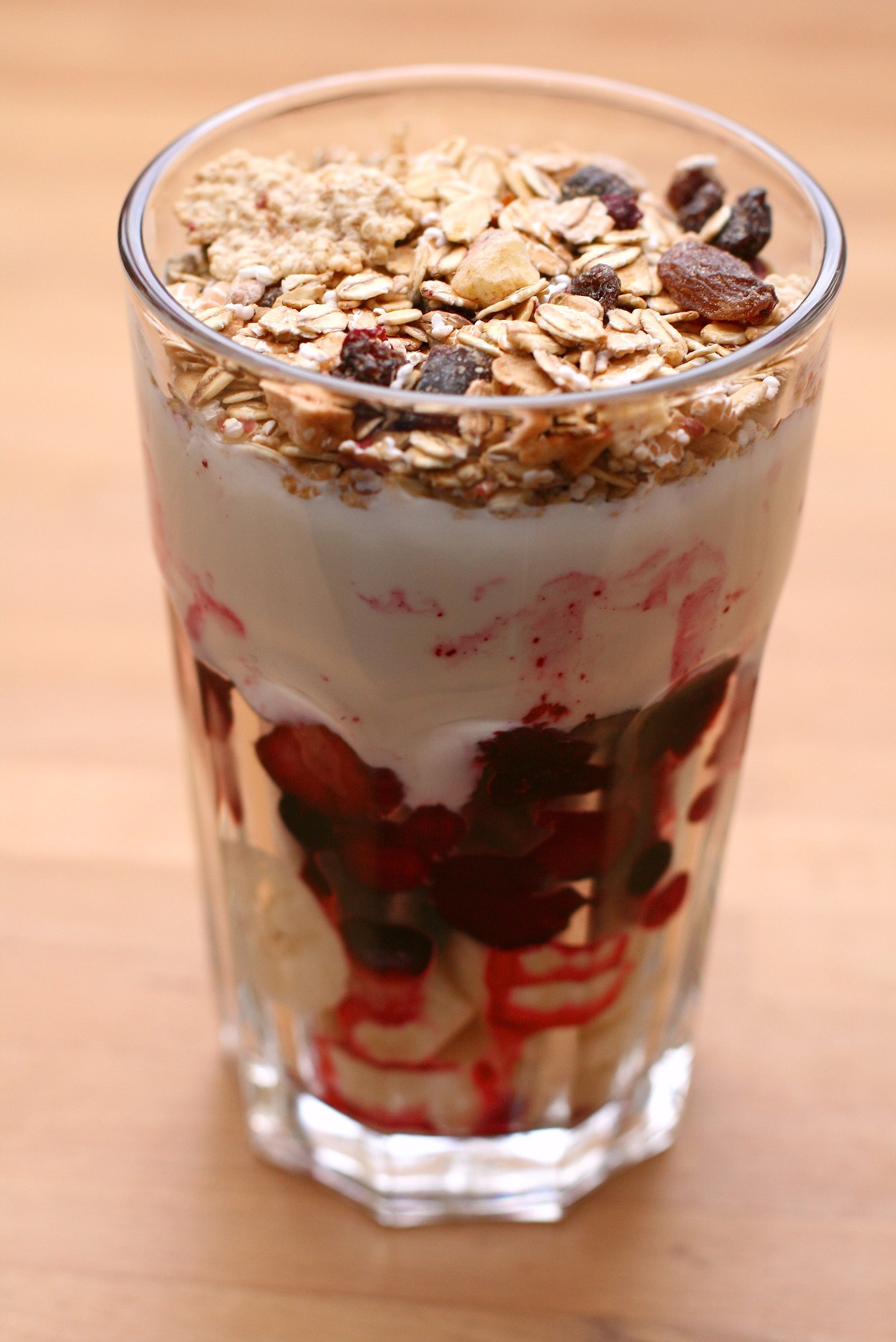 Yogurt cereal berries banana as a recovery breakfast