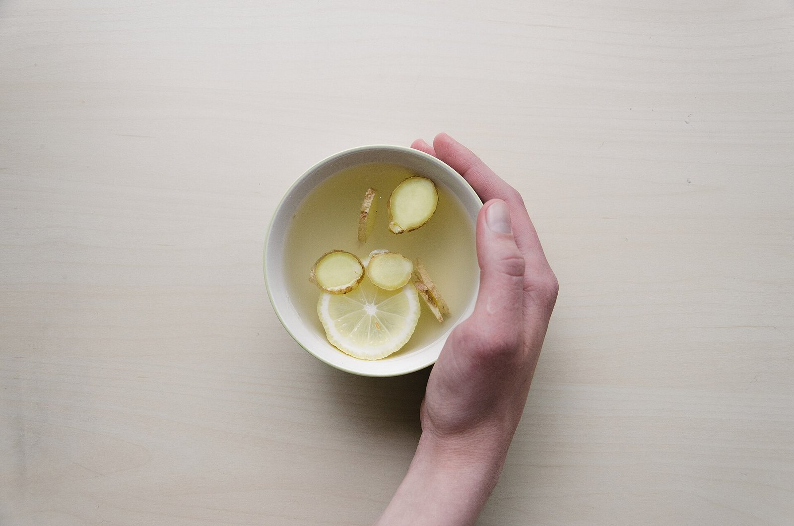 Lemon ginger tea as a caffeine-aware evening habit during Meniere's self-care weeks