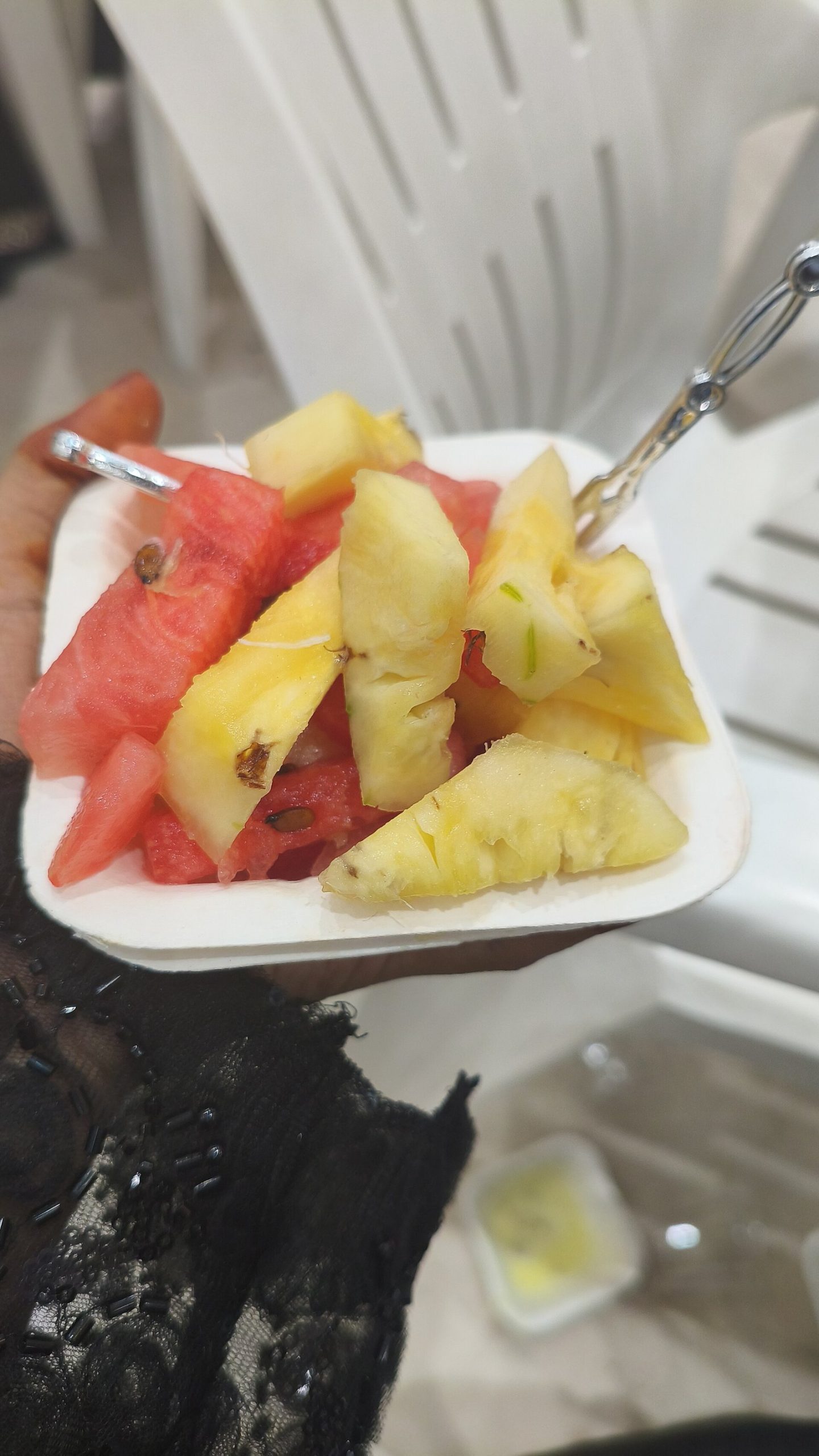 Fresh fruit salad bowl as hydration-friendly snacks for an overactive bladder diet day