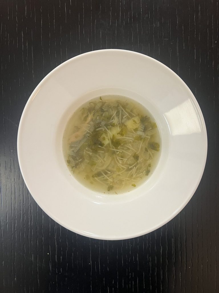Chicken noodle soup as a soft recovery meal after pneumonia