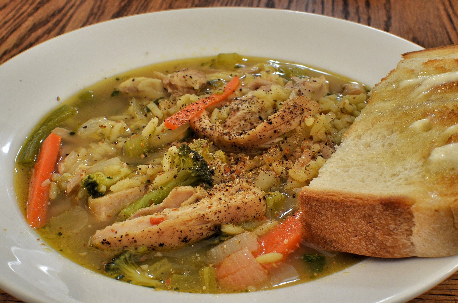 Chicken rice soup as an easy meal while recovering from fever