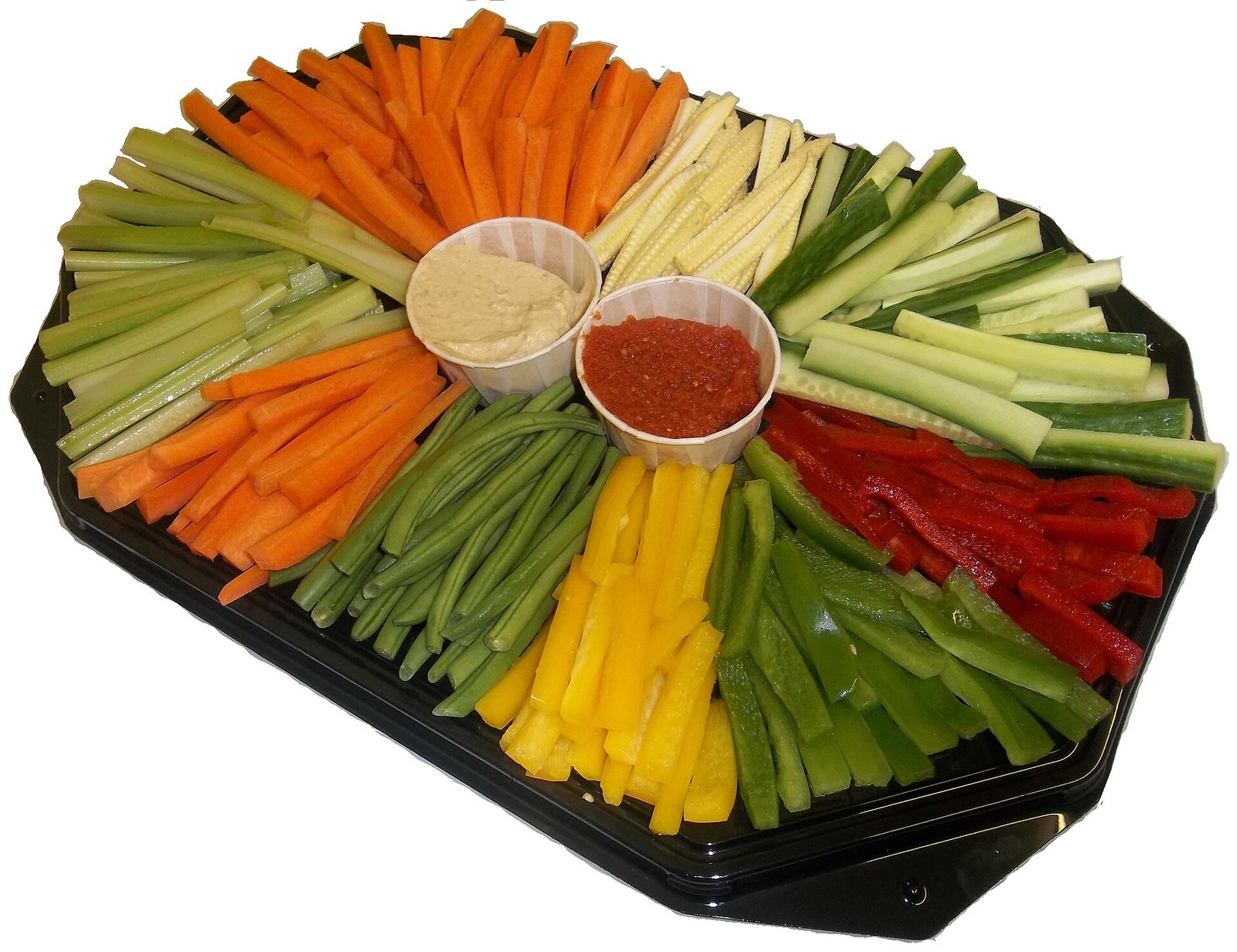 Fresh vegetable crudites illustrating produce-forward sides after mitral valve repair