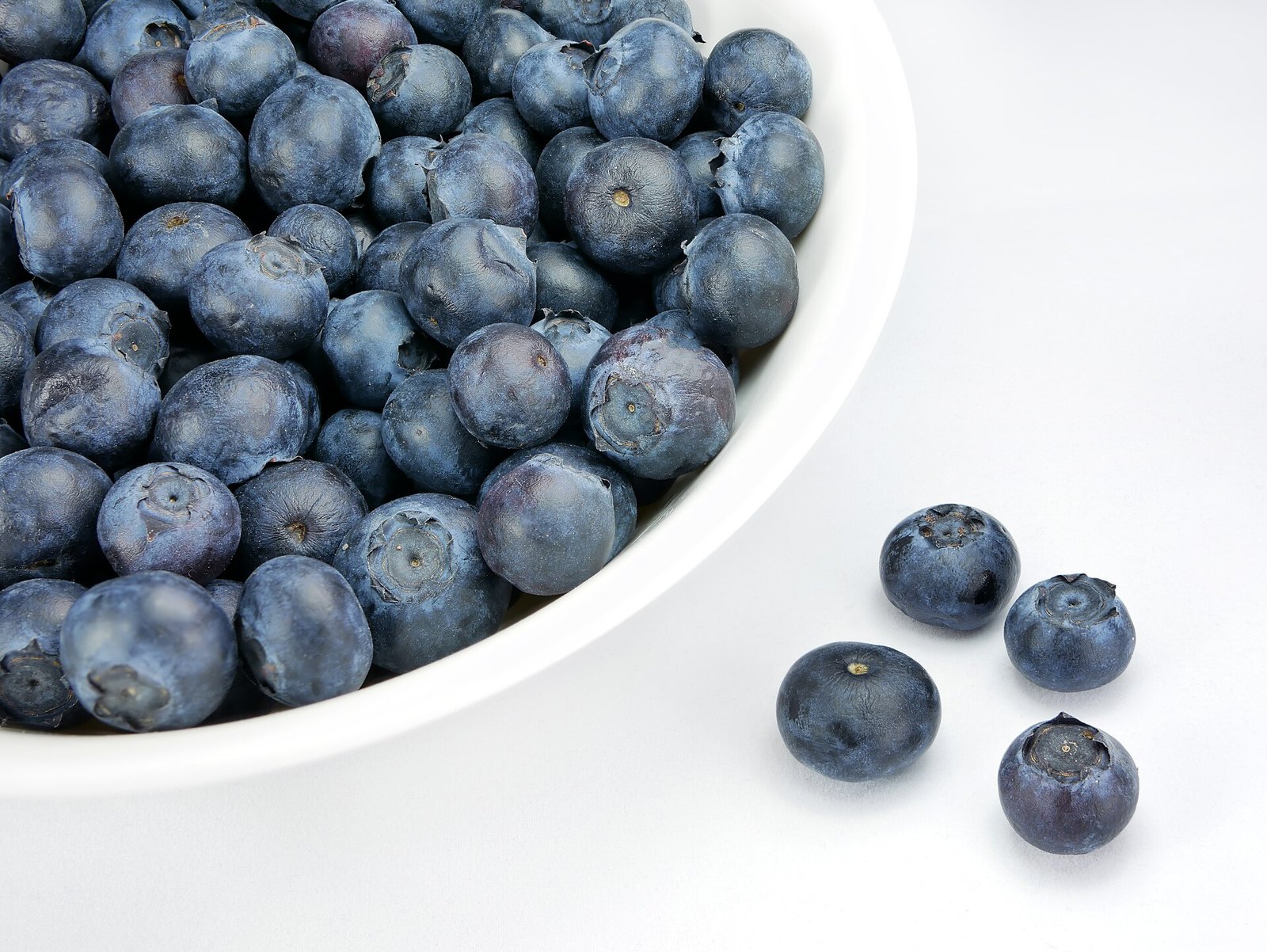Dish of fresh blueberries, a berry staple of the MIND diet for Alzheimer's and dementia risk