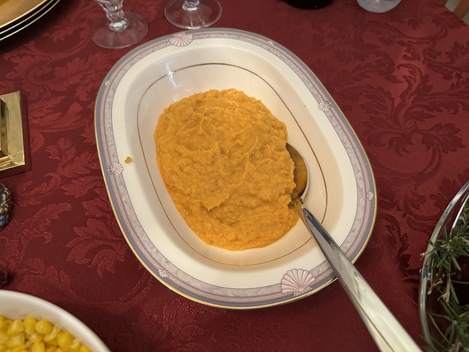 Mashed sweet potatoes as an easy energy side during limited-mobility AVN weeks