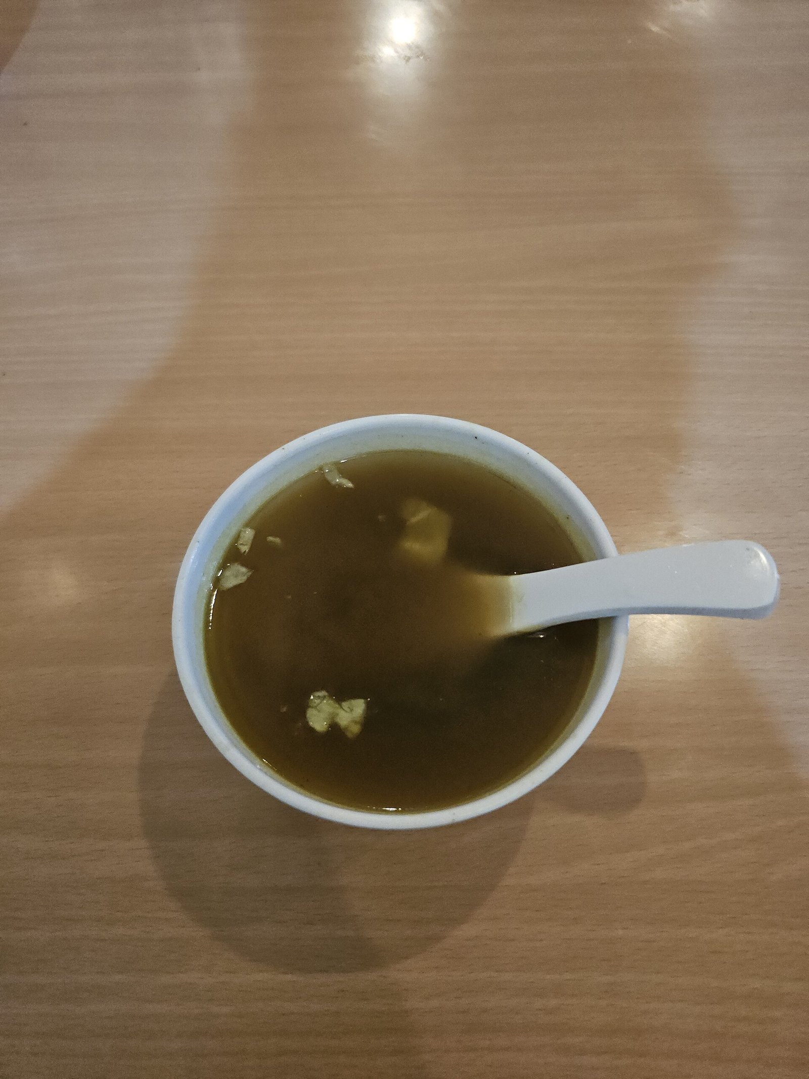 Vegetable soup bowl as an easy meal when swallowing helps equalize pressure