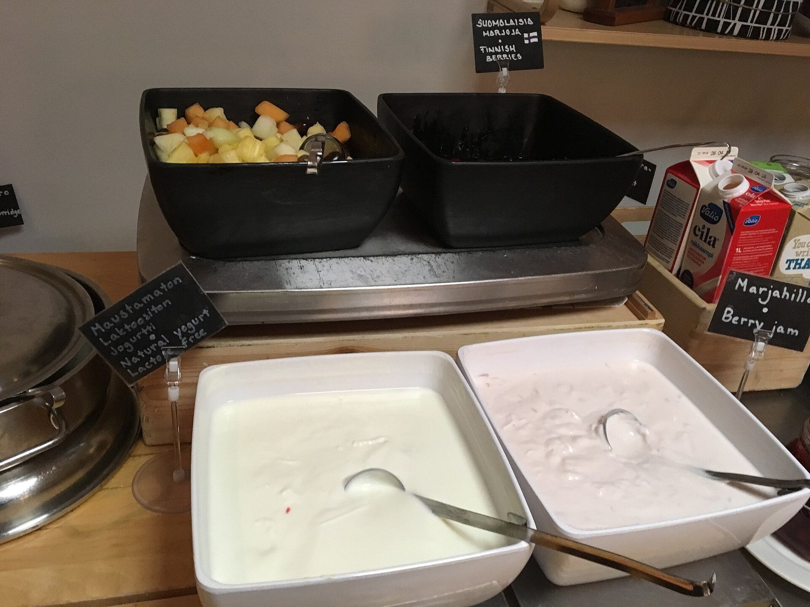 Yogurt with berries as a cool calcium-rich option on heat-intolerant days