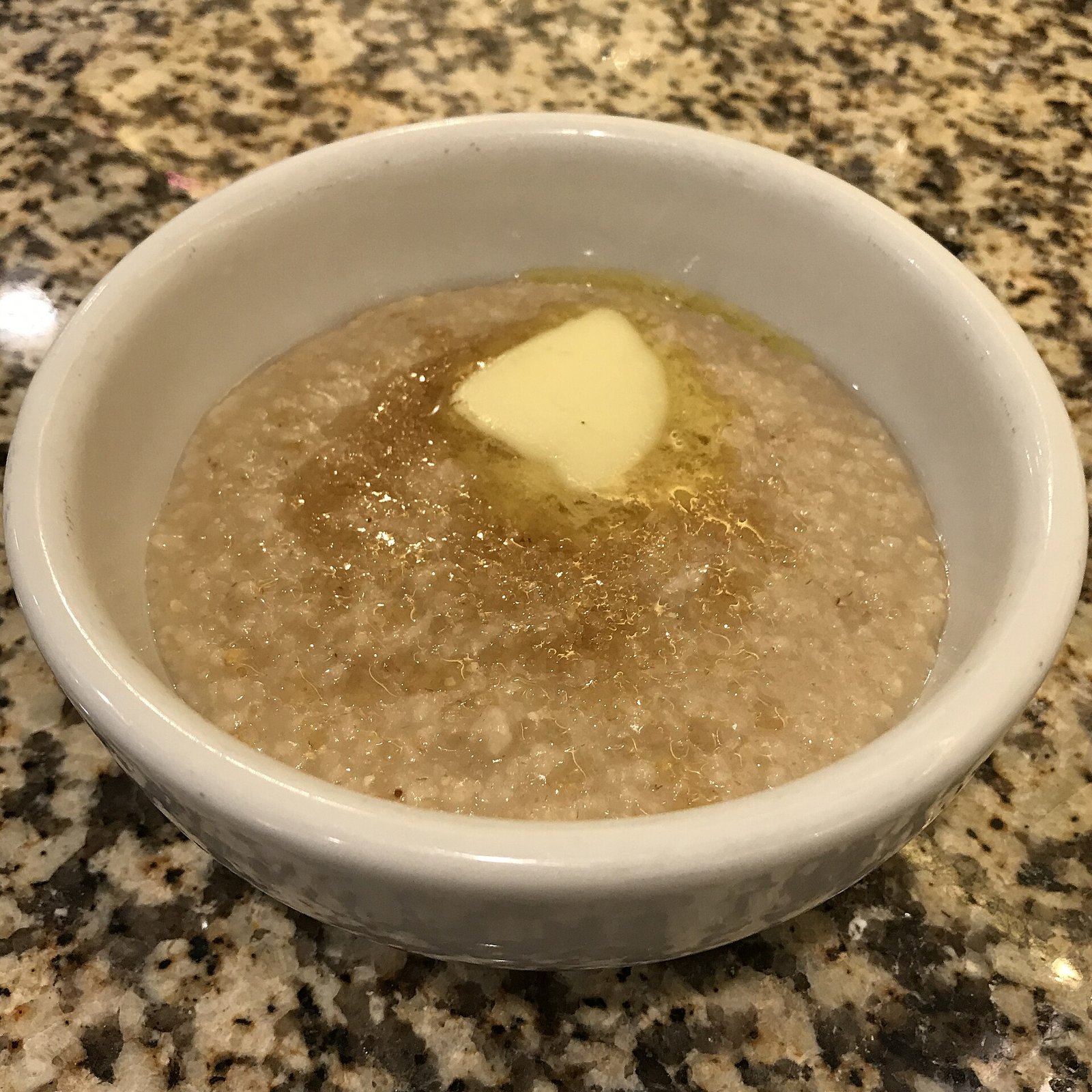 Soft oatmeal breakfast bowl for gentle energy during shingles recovery weeks