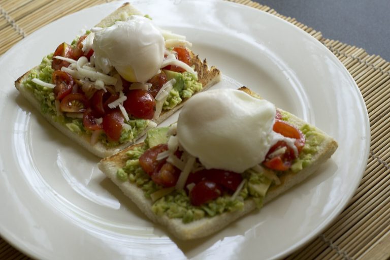 Avocado toast with eggs, an easy protein-rich long COVID breakfast