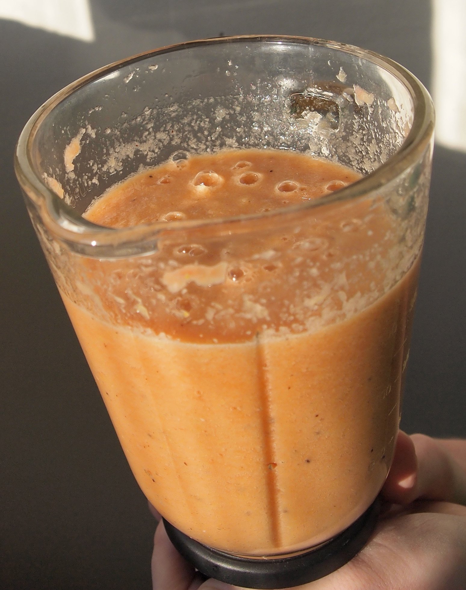 Fruit smoothie, a soft option when appetite is low with shingles